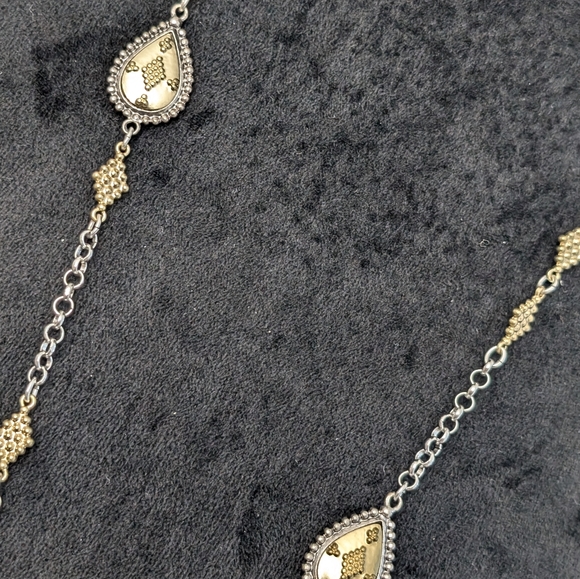 Chico's Black Label Retired Reversible Necklace Silver/Gold Tone - Picture 6 of 14